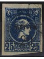 GREECE 1900 Small Head of Mercury (20l. on 25l. blue) us