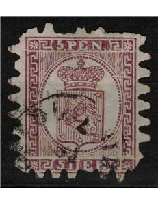 FINLAND 1866-70 Coat of Arms 5p lilac brown on ochre us