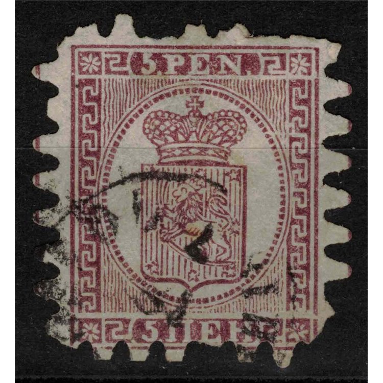 FINLAND 1866-70 Coat of Arms 5p lilac brown on ochre us