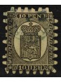 FINLAND 1866-70 Coat of Arms 10p black on pale suede us