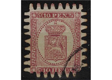 FINLAND 1860-65 Coat of Arms 10k rose on light pink us