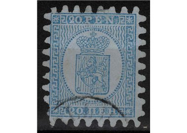 FINLAND 1866-70 Coat of Arms 20p blue on light blue us