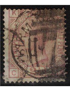 GRAN BRETAGNA 1875-80 Regina Vittoria (2½p rosa violaceo) us