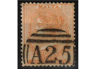 MALTA 1882 Effigy of Queen Victoria (½p yellow bistre) us