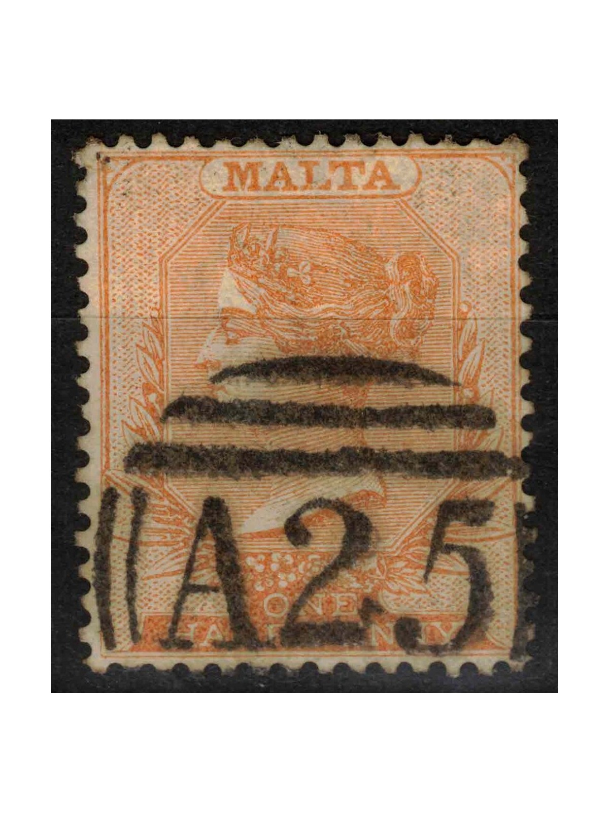 MALTA 1882 Effigy of Queen Victoria (½p yellow bistre) us
