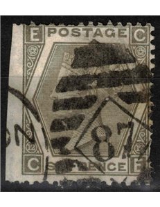 GREAT BRITAIN 1872-73 Queen Victoria (6p grey) us (nd sx)