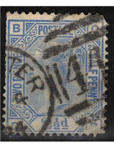GREAT BRITAIN 1875-80 Queen Victoria (2½p blue) us