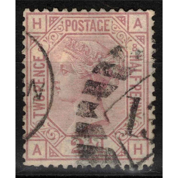 GRAN BRETAGNA 1875-80 Regina Vittoria (2½p rosa carminio) us