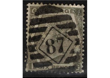GRAN BRETAGNA 1872-73 Regina Vittoria (6p grigio) us