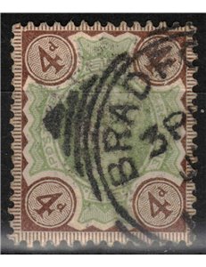 GRAN BRETAGNA 1887-900 Giubileo della Regina Vittoria (4p bruno) us