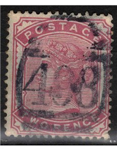 GRAN BRETAGNA 1880-81 Effigie della Regina Vittoria (2p rosa carminio) us