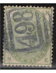 GREAT BRITAIN 1884 Effigy of Queen Victoria (4p green) us