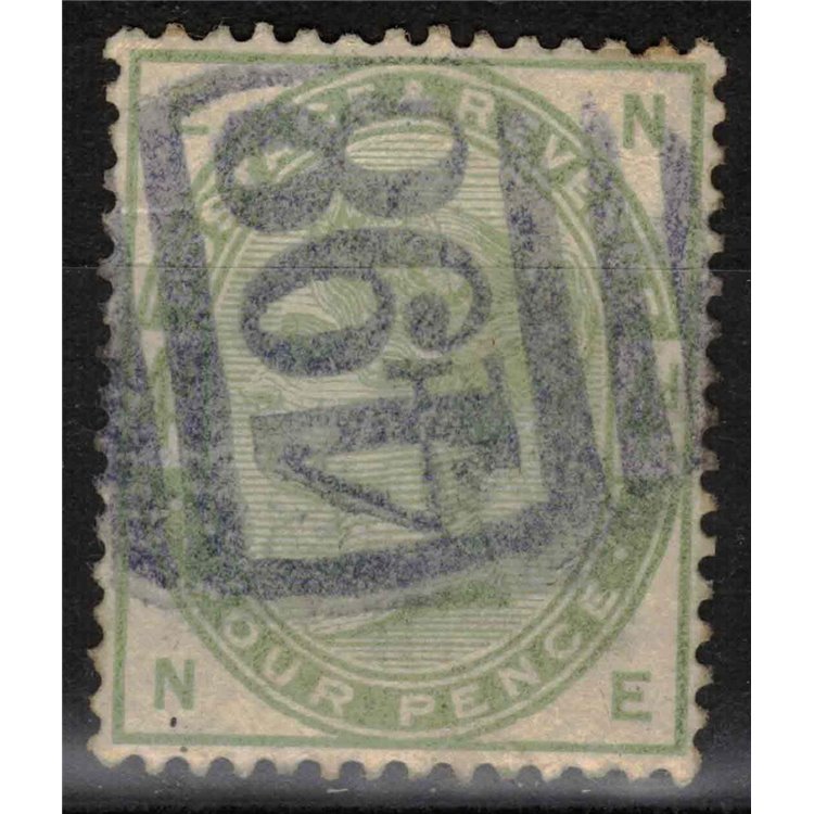 GRAN BRETAGNA 1884 Effigie della Regina Vittoria (4p verde) us
