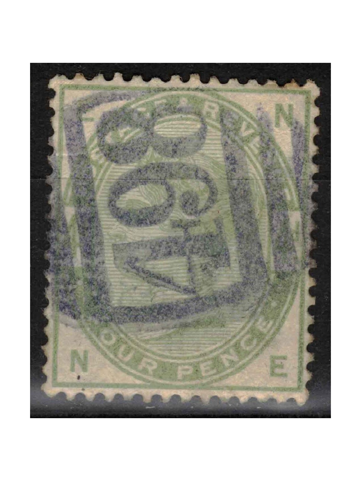 GRAN BRETAGNA 1884 Effigie della Regina Vittoria (4p verde) us