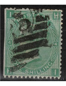GRAN BRETAGNA 1873-80 Regina Vittoria (1s verde) us (nd sx)