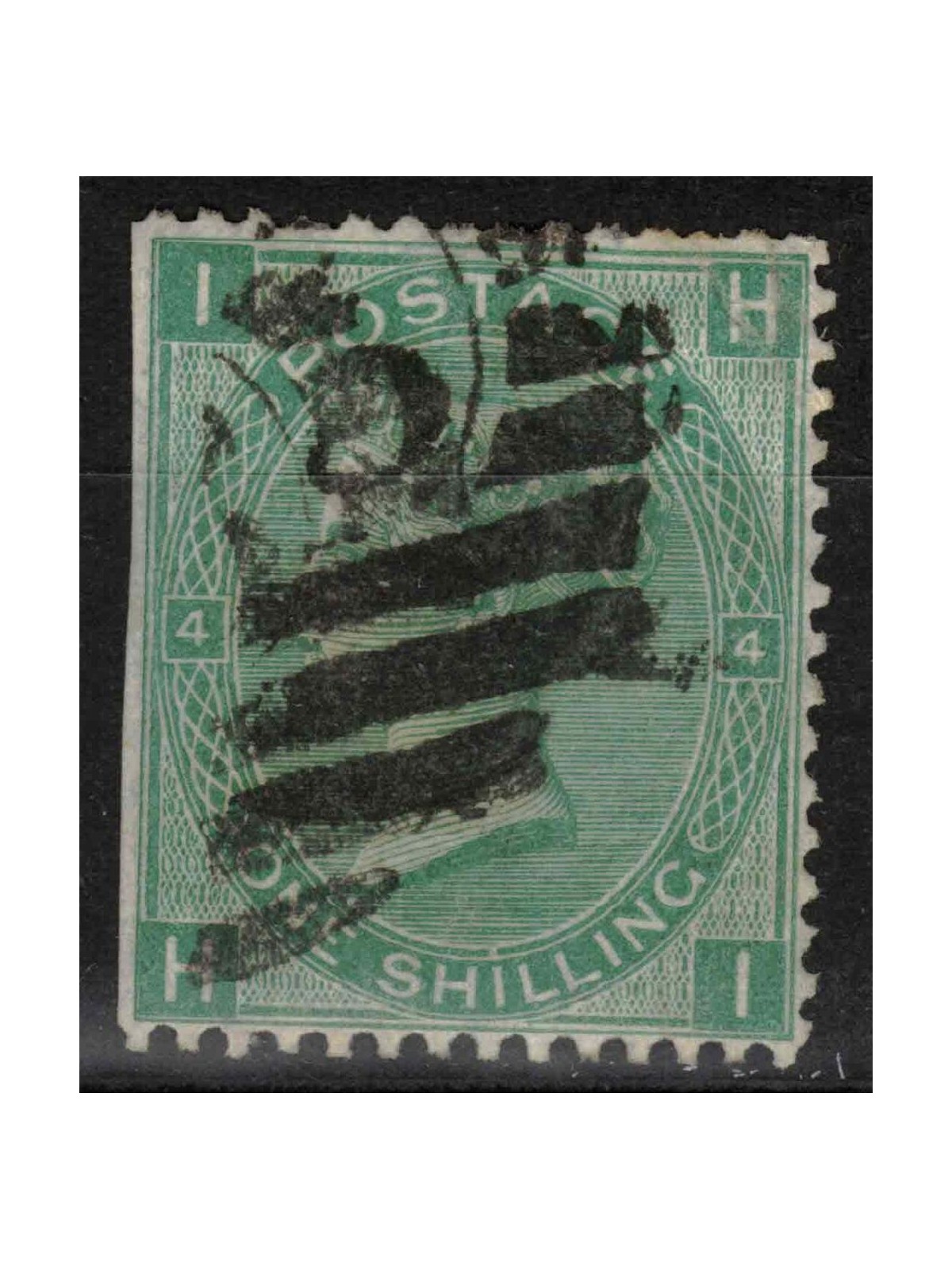 GREAT BRITAIN 1873-80 Queen Victoria (1s green) us (nd sx)