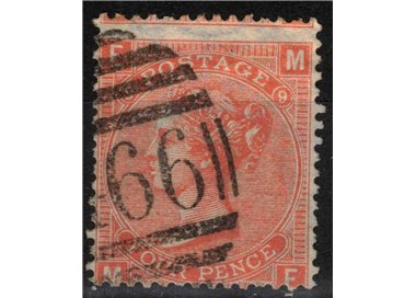 GREAT BRITAIN 1862 Queen Victoria (4p orange) us
