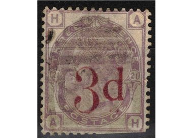 GREAT BRITAIN 1883 Effigy of Queen Victoria (3d on 3p violet) us