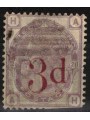 GREAT BRITAIN 1883 Effigy of Queen Victoria (3d on 3p violet) us