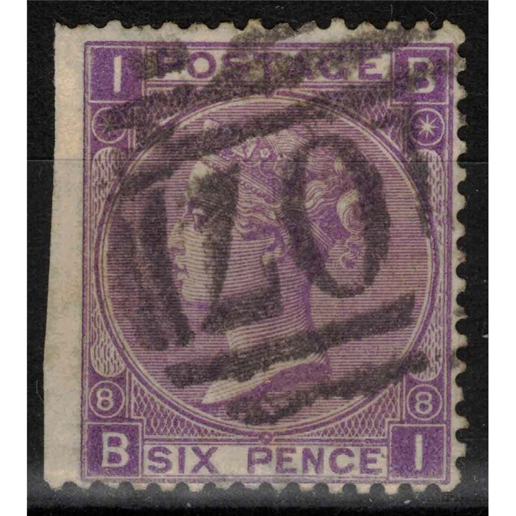GREAT BRITAIN 1867-80 Queen Victoria (6p violet without -) us (nd sx)