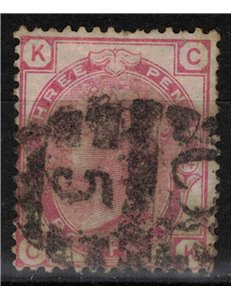GREAT BRITAIN 1867-80 Queen Victoria (3p pink) us