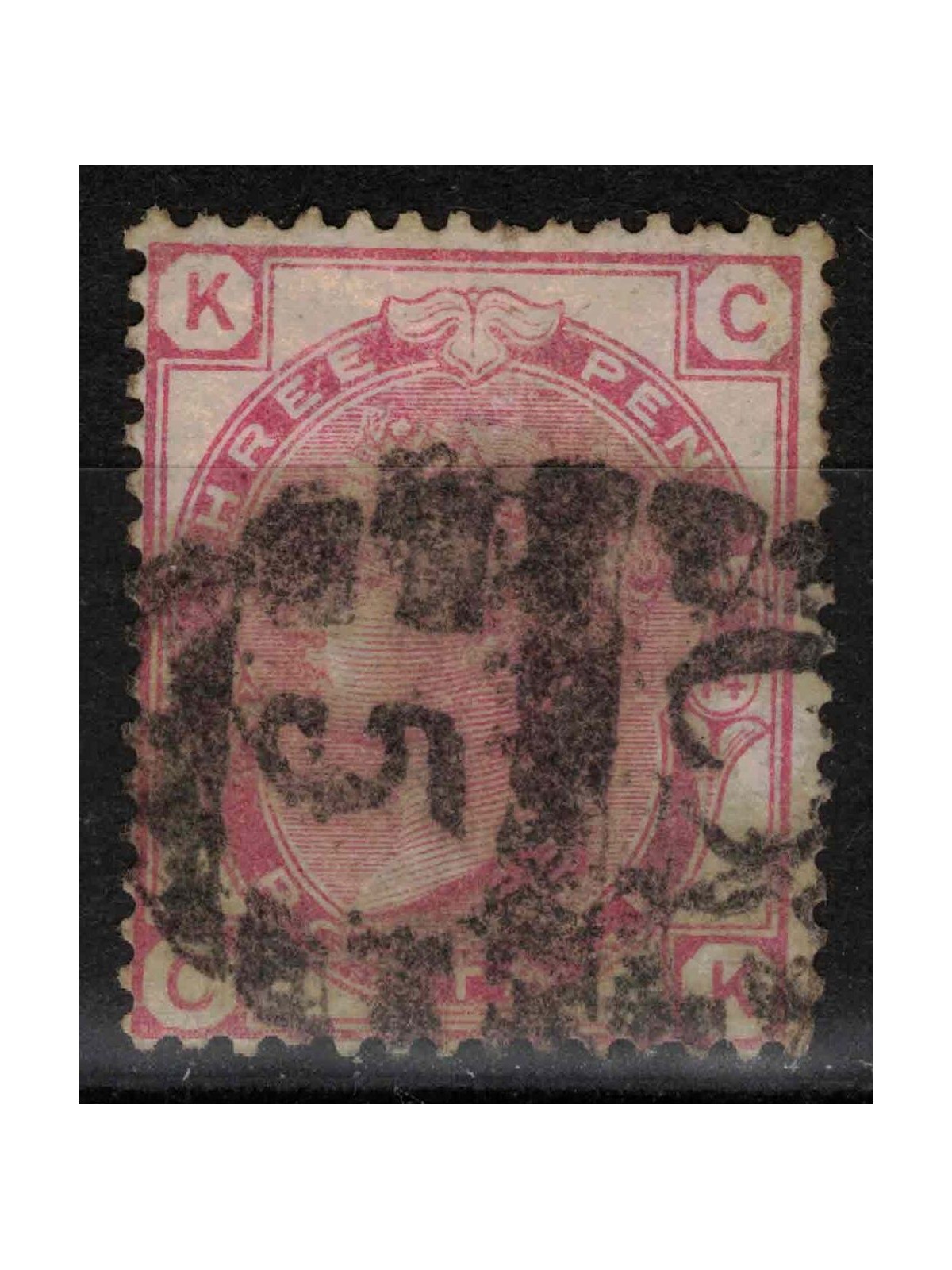 GRAN BRETAGNA 1867-80 Regina Vittoria (3p rosa) us
