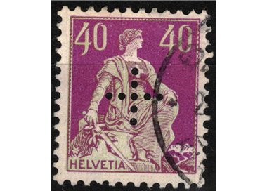 SWITZERLAND 1937 Service (Perforated Cross) 40c lilac and bistre us