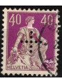 SWITZERLAND 1937 Service (Perforated Cross) 40c lilac and bistre us
