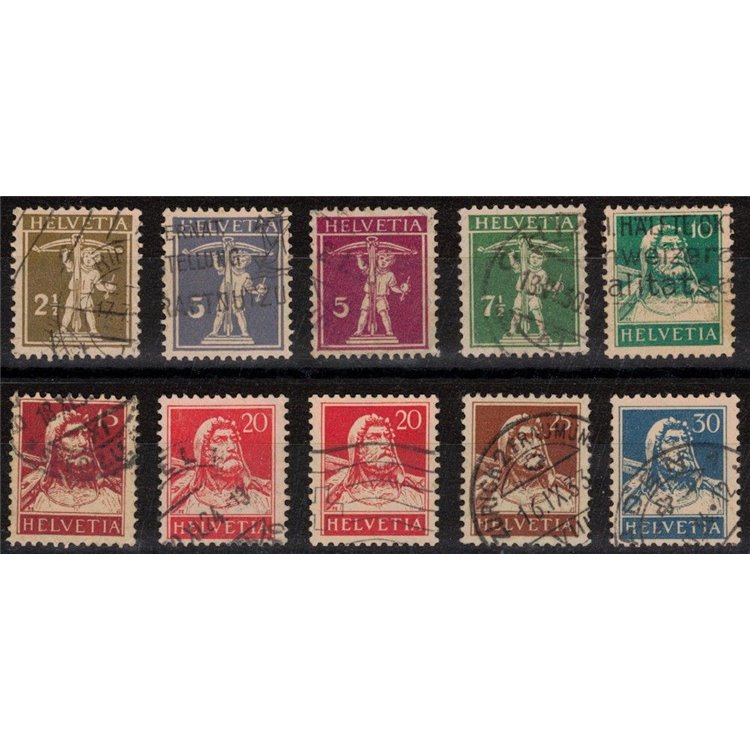 SWITZERLAND 1924-28 Various subjects 10v used