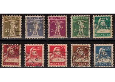 SWITZERLAND 1924-28 Various subjects 10v used