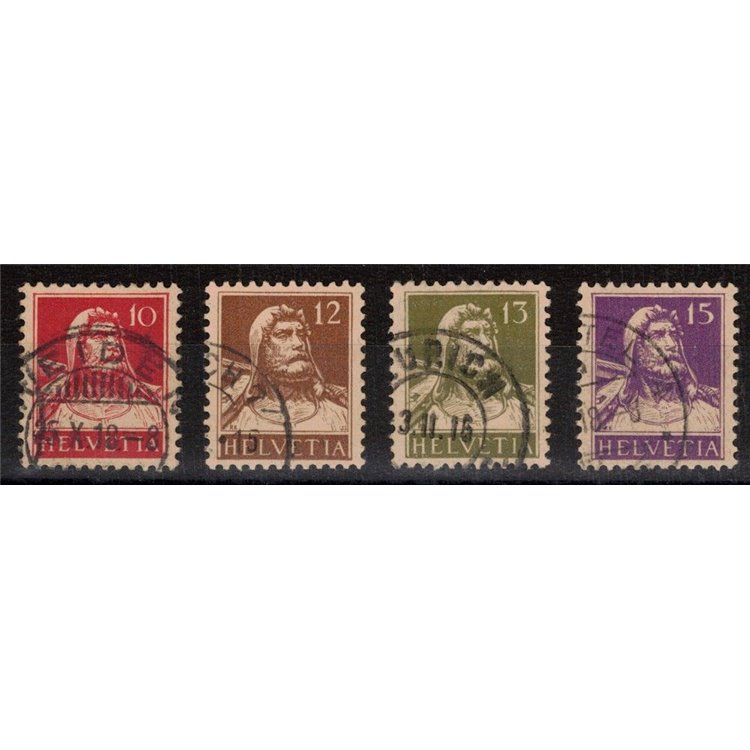 SWITZERLAND 1914-18 William Tell 4v used