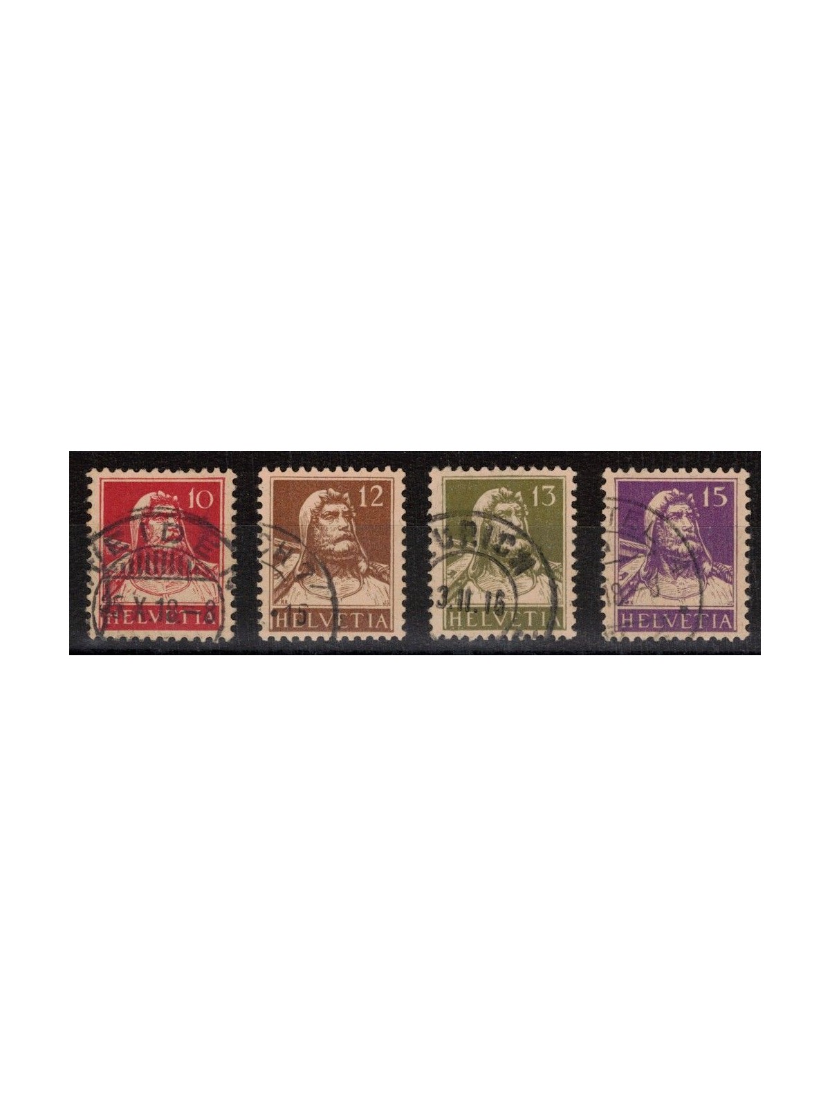 SWITZERLAND 1914-18 William Tell 4v used