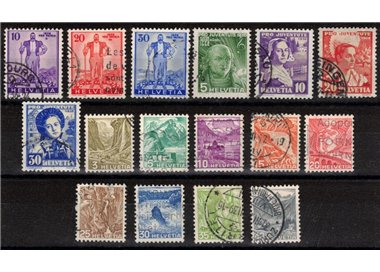 SVIZZERA 1936 Annata completa 16v us