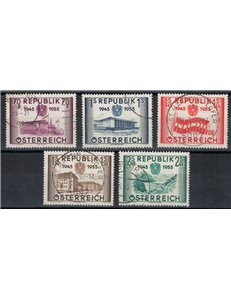 AUSTRIA 1955 Anniversario Seconda Repubblica 5v us