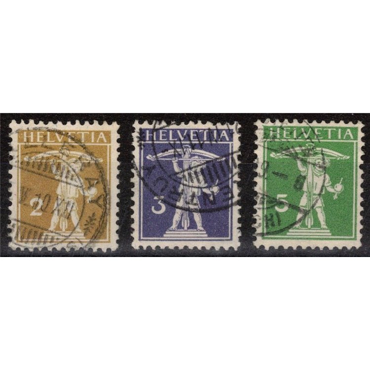 SVIZZERA 1909 Walter Tell 3v us