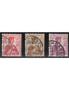 SWITZERLAND 1909 Helvetia 3v us