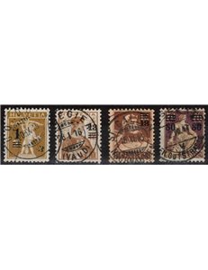 SWITZERLAND 1915 Ordinary series overprinted 4v us