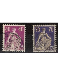 SWITZERLAND 1924-25 Helvetia sitting 2v us