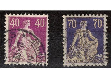 SWITZERLAND 1924-25 Helvetia sitting 2v us
