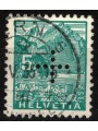 SWITZERLAND 1937 Service (Perforated Cross) 5c green blue us