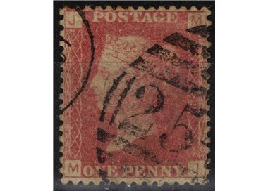 GREAT BRITAIN 1858-64 Queen Victoria (1p red plate 129) us