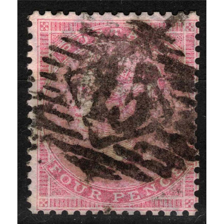 GREAT BRITAIN 1855-57 Queen Victoria (4p pink on white) us