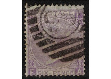GREAT BRITAIN 1867-80 Queen Victoria (6p violet) us