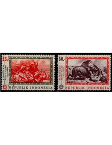 INDONESIA 1967 Quadri di Raden Saleh 2v us