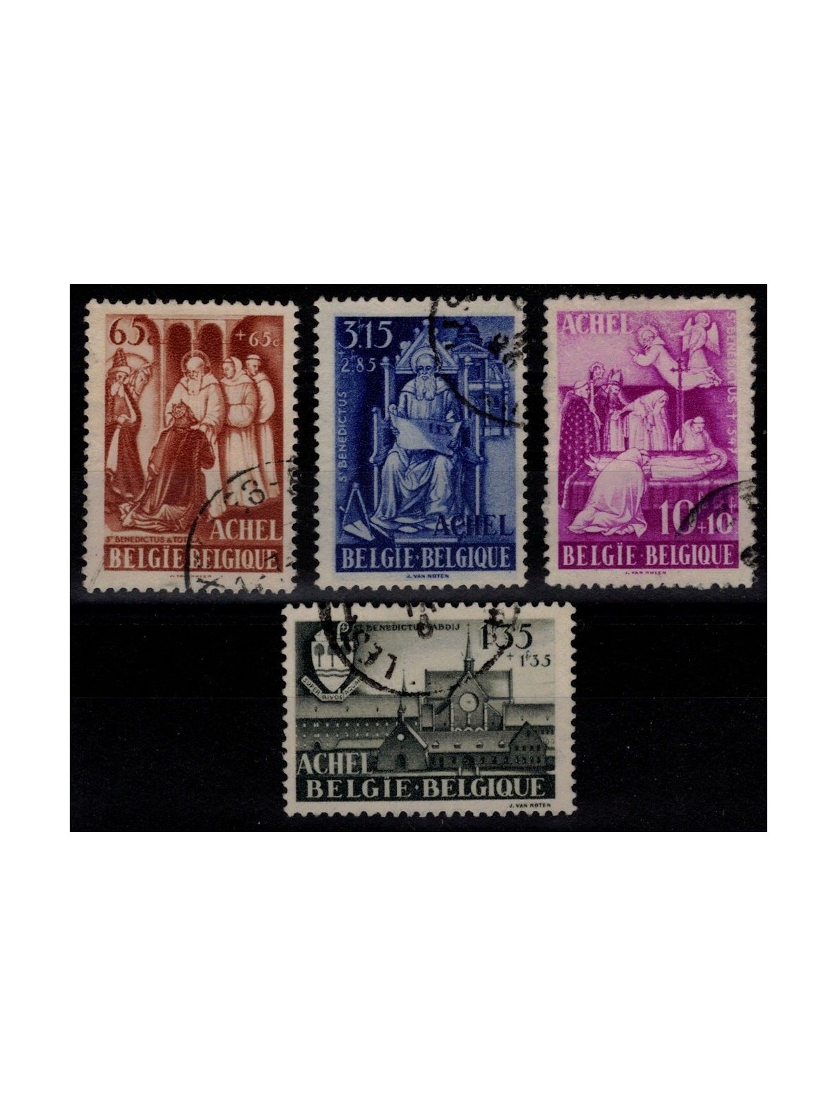 BELGIO 1948 Pro Abbazia di Achel 4v us