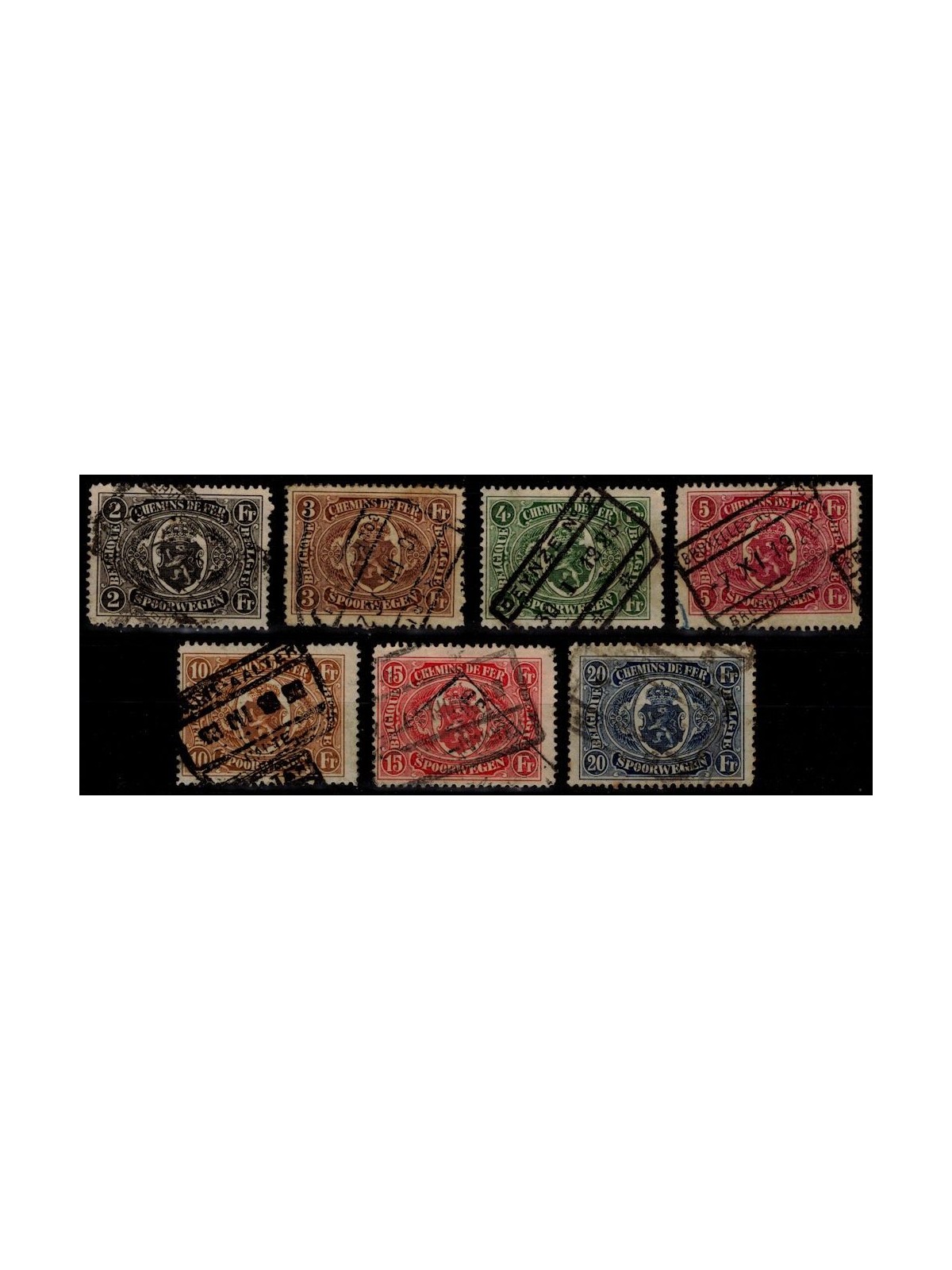BELGIO 1921-22 Pacchi postali 7v us