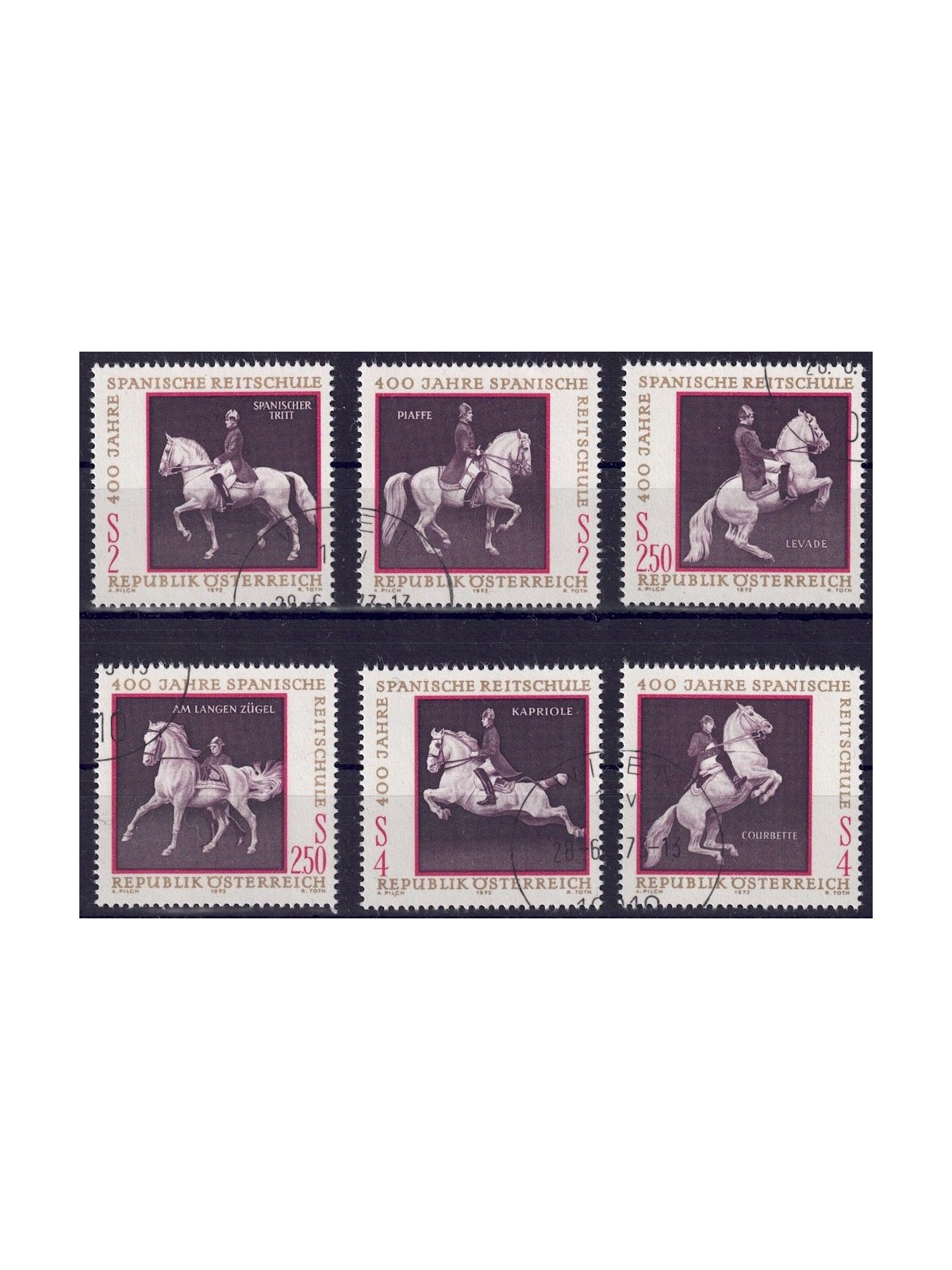 AUSTRIA 1972 Riding School 6v us