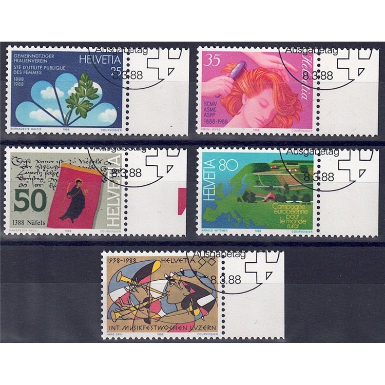 SWITZERLAND 1988 Propaganda Series 5v us