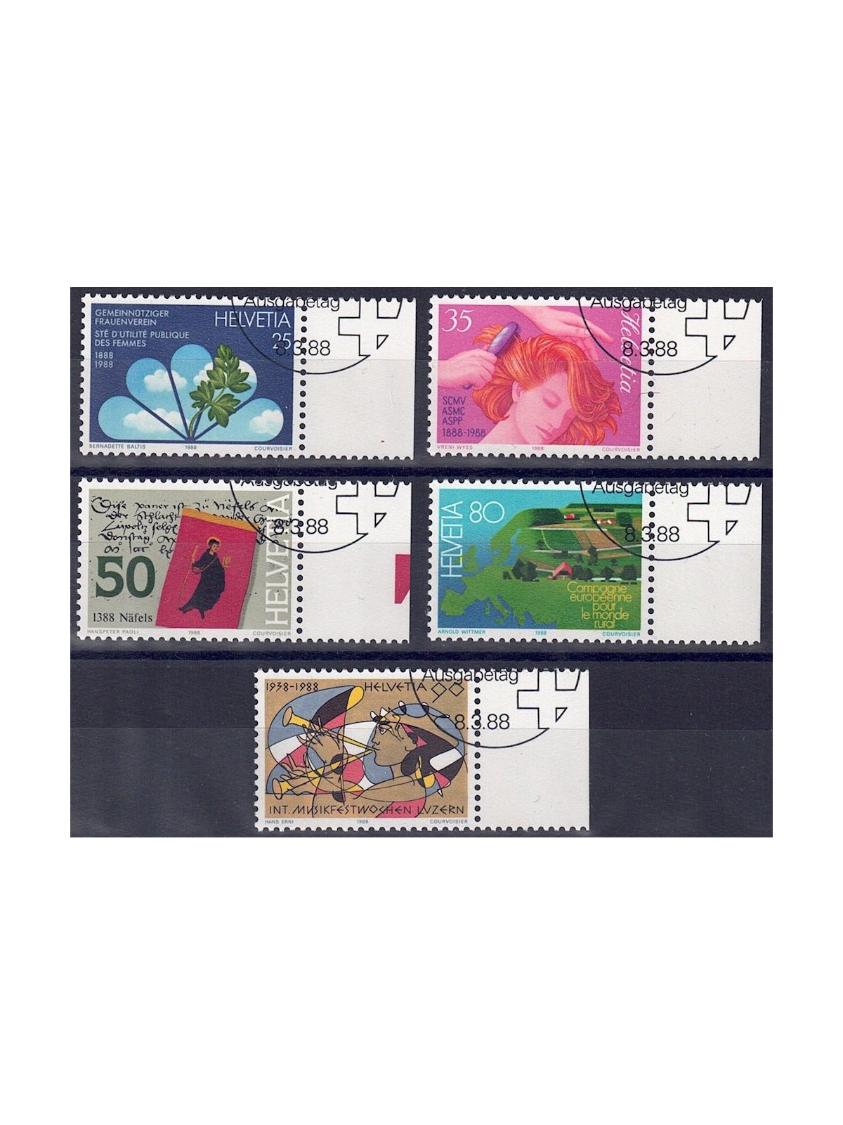 SVIZZERA 1988 Serie di Propaganda 5v us