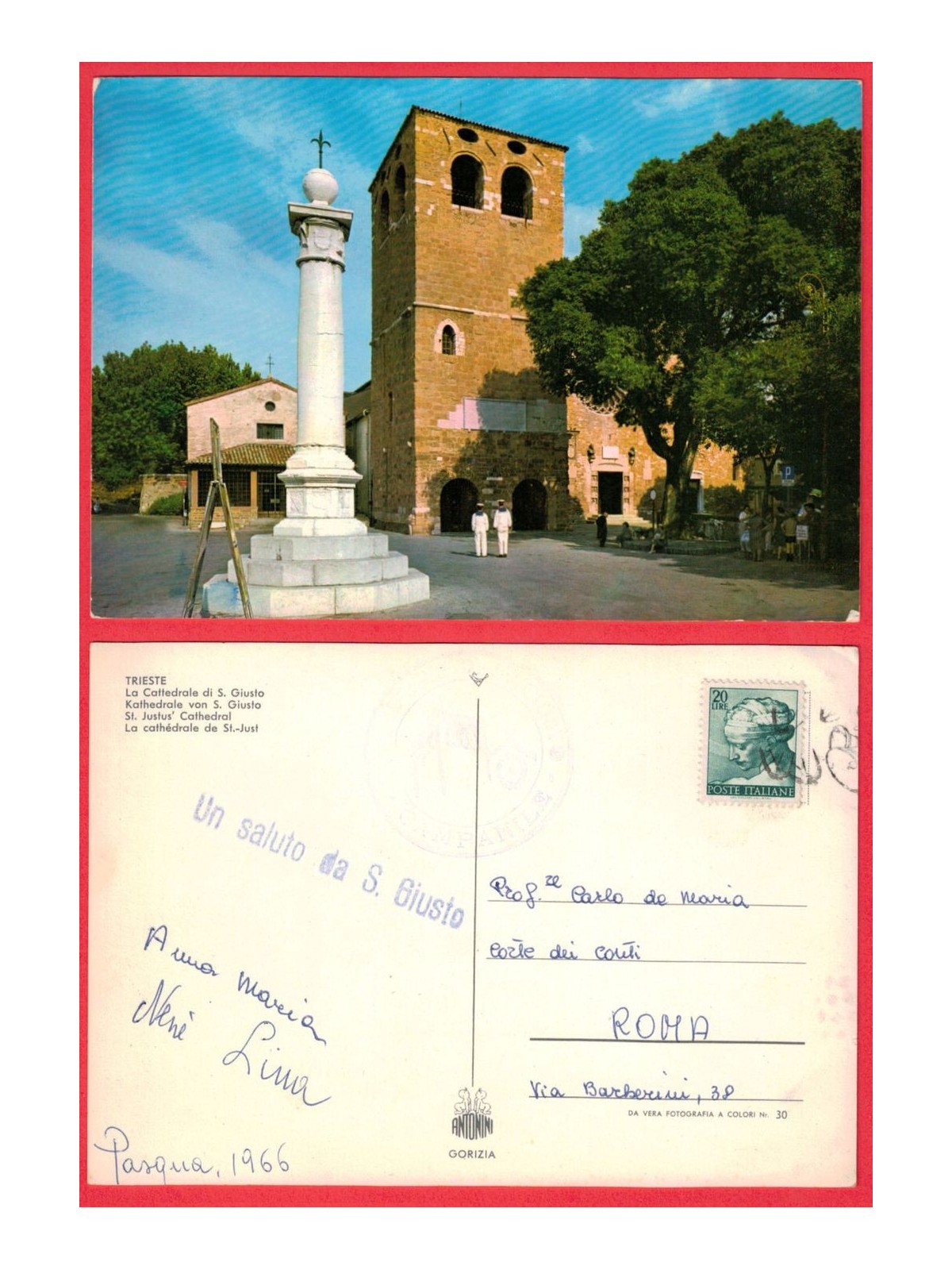 CARTOLINA TRIESTE CATTEDRALE SAN GIUSTO